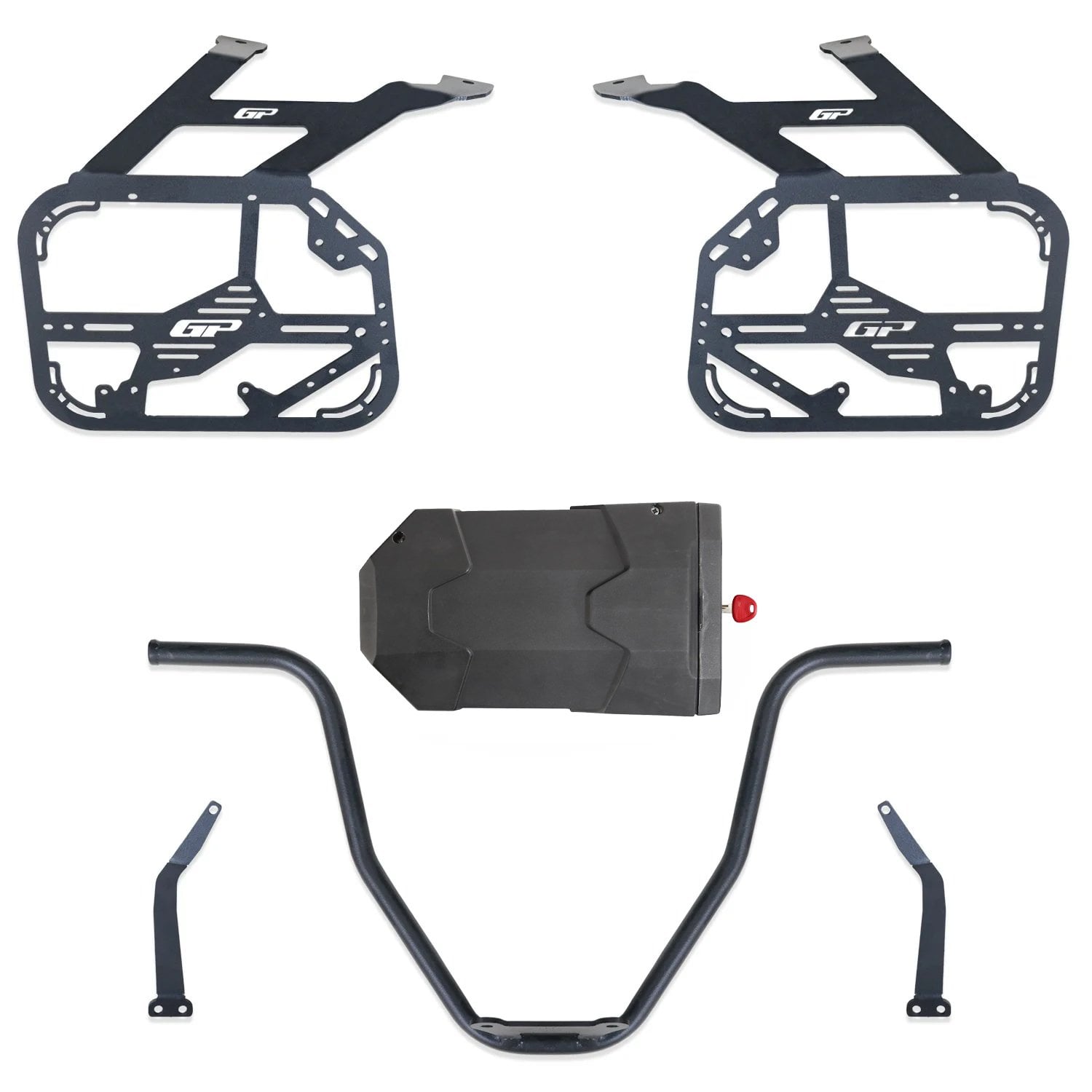 GP Kompozit Honda Africa Twin CRF1100L 2020-2024 Uyumlu Yan Çanta Demiri Siyah