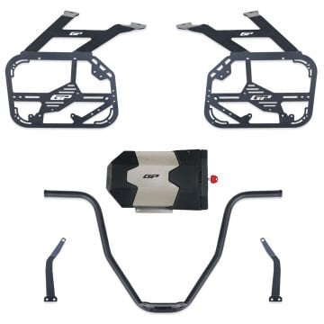 GP Kompozit Honda Africa Twin CRF1100L 2020-2024 Uyumlu Yan Çanta Demiri Siyah