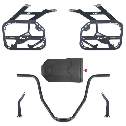 GP Kompozit Honda Africa Twin CRF1100L 2020-2024 Uyumlu Yan Çanta Demiri Siyah