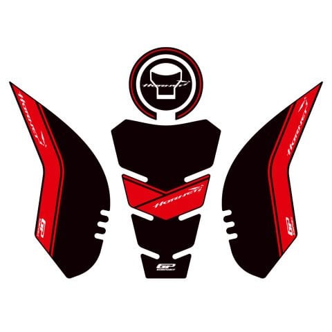 GP Kompozit Honda CB500 Hornet 2025 Uyumlu Tank Pad Siyah-Kırmızı