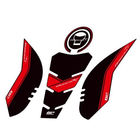 GP Kompozit Honda CB500 Hornet 2024-2025 Uyumlu Tank Pad Siyah-Kırmızı