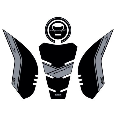 GP Kompozit Honda CB500 Hornet 2024-2025 Uyumlu Tank Pad Siyah-Gri