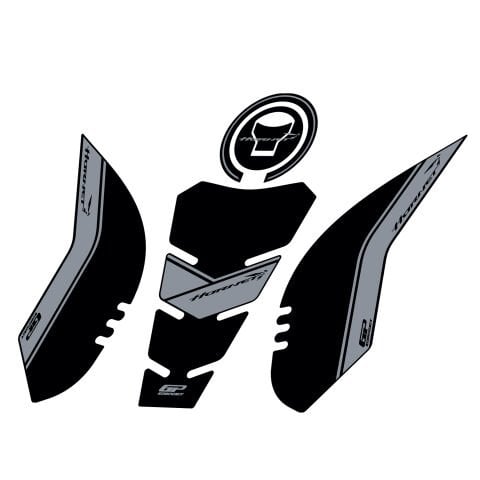 GP Kompozit Honda CB500 Hornet 2024-2025 Uyumlu Tank Pad Siyah-Gri