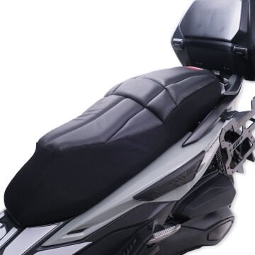 GP Kompozit Honda Forza 250 2018-2025 Uyumlu Fileli Motosiklet Konfor Sele Kılıfı Siyah