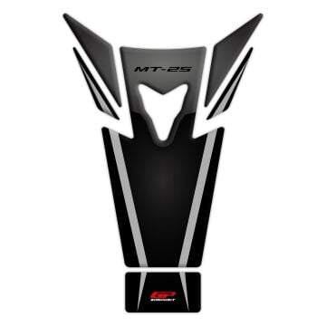 GP Kompozit Yamaha MT-25 2015-2019 Uyumlu Tank Pad Seti Siyah-Gri