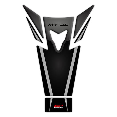 GP Kompozit Yamaha MT-25 2015-2019 Uyumlu Tank Pad Seti Siyah-Gri