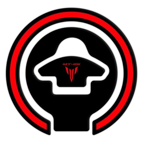 GP Kompozit Yamaha MT-25 2015-2019 Uyumlu Tank Pad Seti Siyah-Kırmızı