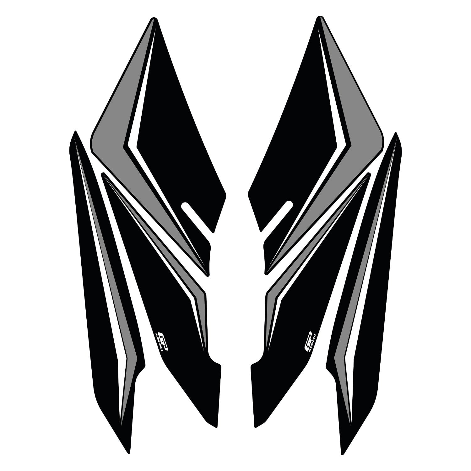 GP Kompozit Honda PCX 125 / 150 2025-2026 Uyumlu Yan Ayak Pad Gri