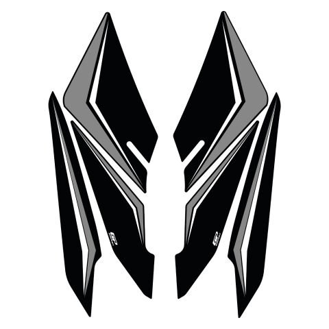 GP Kompozit Honda PCX 125 / 150 2025-2026 Uyumlu Yan Ayak Pad Gri