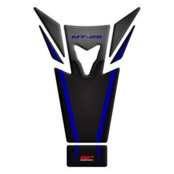 GP Kompozit Yamaha MT-25 2015-2019 Uyumlu Tank Pad Seti Siyah-Lacivert