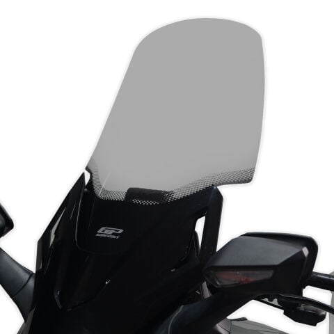 GP Kompozit Honda Forza 250 2021-2026 Uyumlu Baskılı Ön Tur Camı Füme