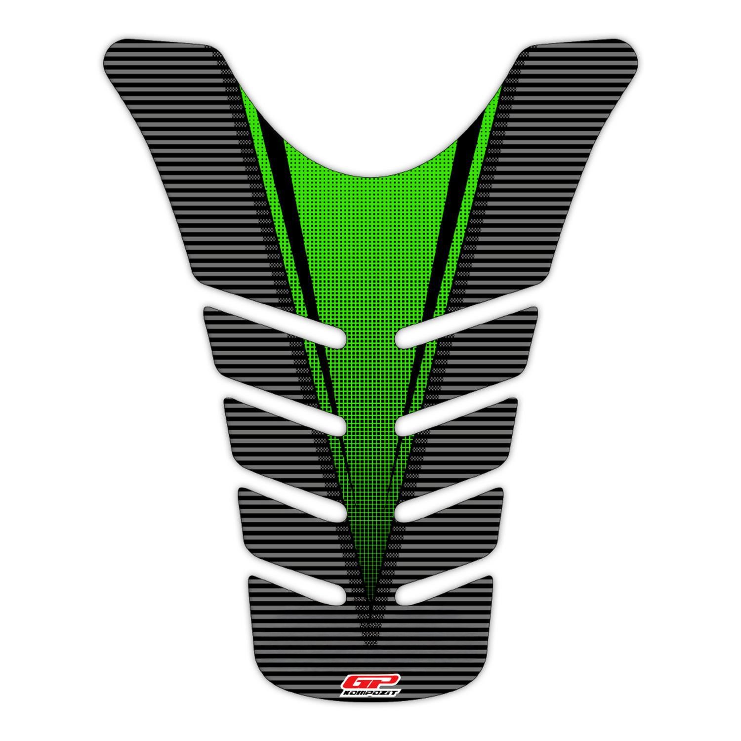GP Kompozit Kawasaki ZX-6R 2009-2017 Uyumlu Tank Pad Yeşil