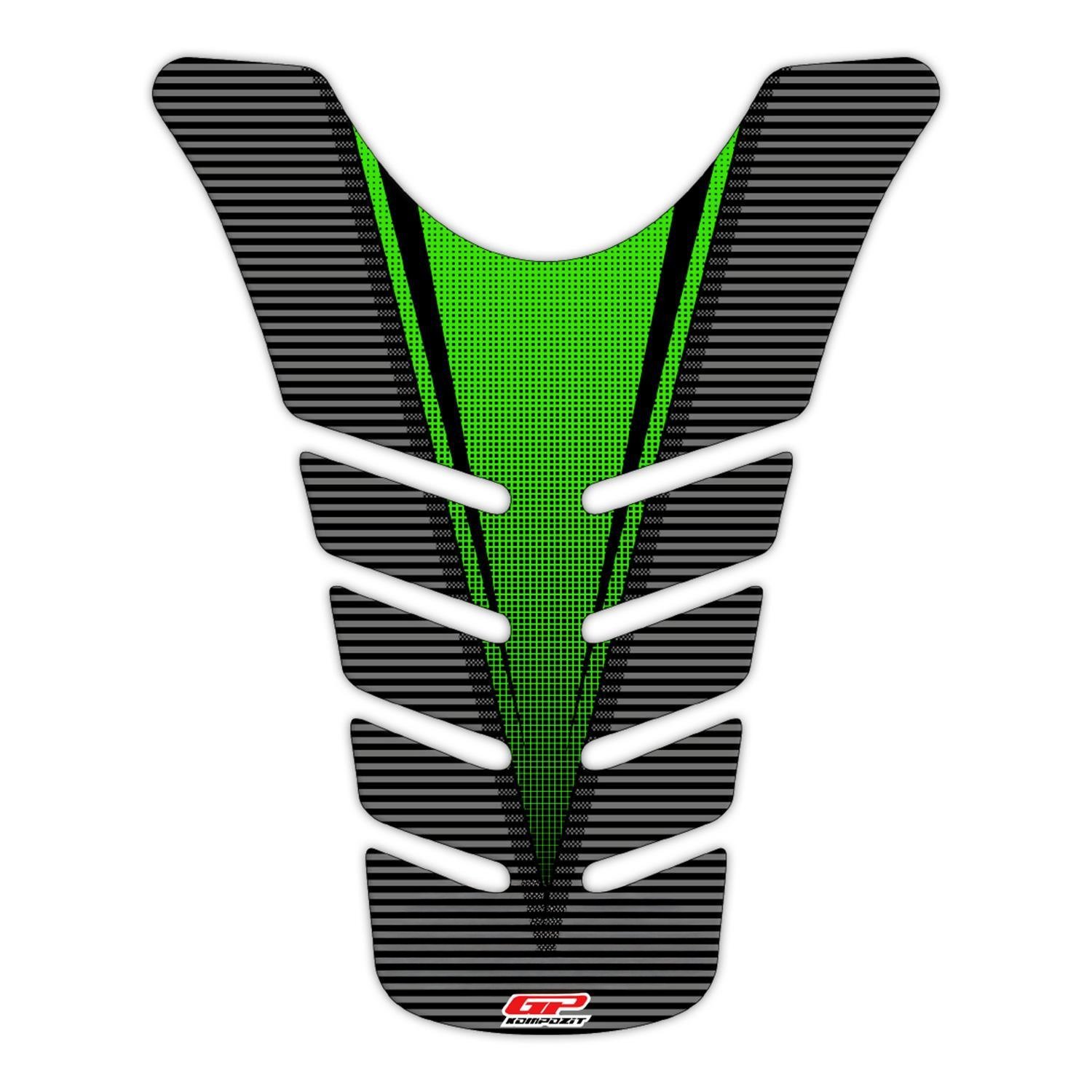 GP Kompozit Kawasaki ZX-6R 2009-2017 Uyumlu Tank Pad Yeşil