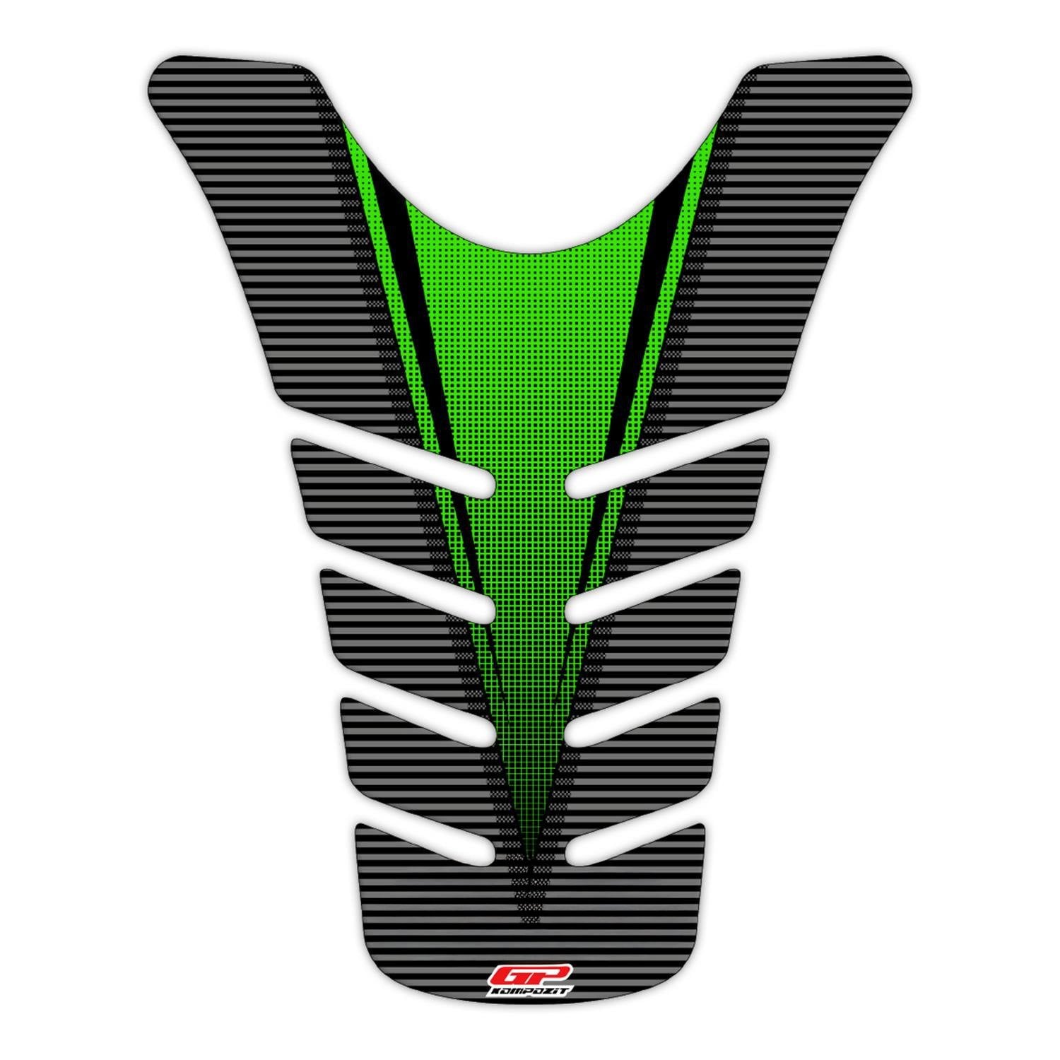 GP Kompozit Kawasaki ZX-6R 2009-2017 Uyumlu Tank Pad Yeşil