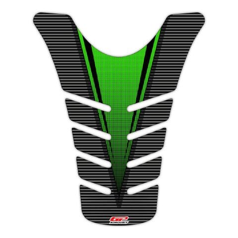GP Kompozit Kawasaki ZX-6R 2009-2017 Uyumlu Tank Pad Yeşil