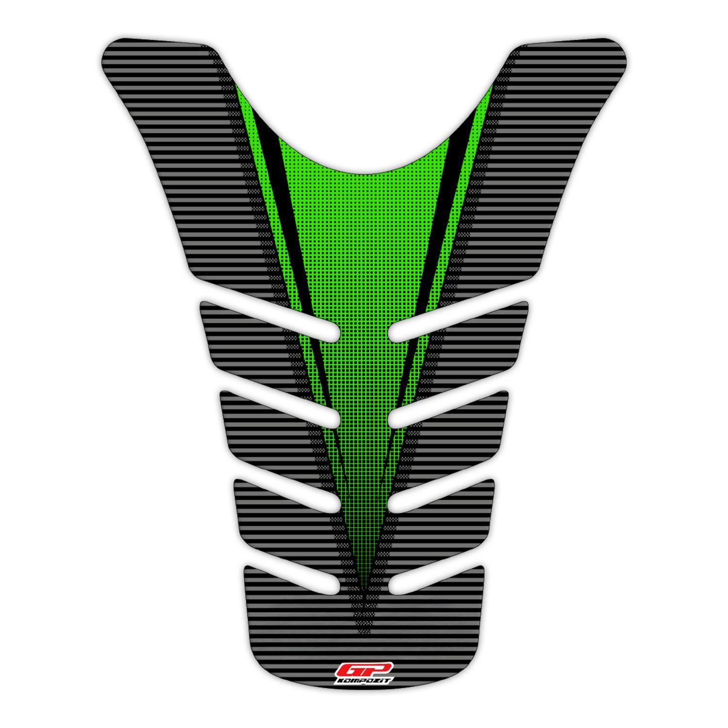 GP Kompozit Kawasaki ZX-6R 2009-2017 Uyumlu Tank Pad Yeşil