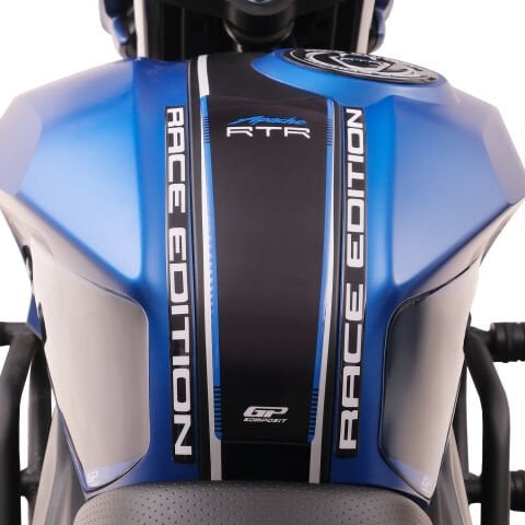 GP Kompozit TVS Apache RTR 200 2024 Uyumlu Tank Pad Seti Siyah - Mavi