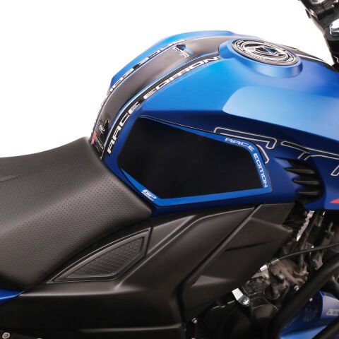 GP Kompozit TVS Apache RTR 200 2024 Uyumlu Tank Pad Seti Siyah - Mavi