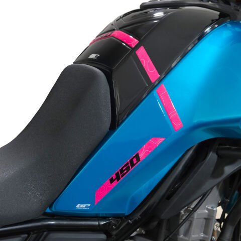 GP Kompozit CF Moto 450 MT 2024-2026 Uyumlu Tank Pad Mavi