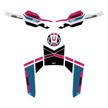 GP Kompozit CF Moto 450 MT 2024 Uyumlu Tank Pad Seti Mavi