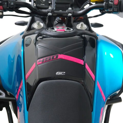 GP Kompozit CF Moto 450 MT 2024-2026 Uyumlu Tank Pad Seti Mavi