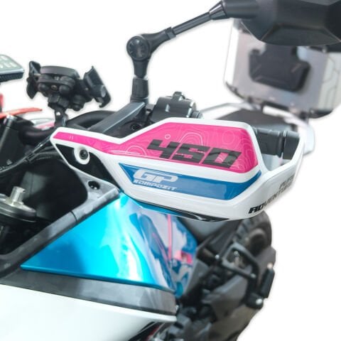 GP Kompozit CF Moto 450 MT 2024-2026 Uyumlu Tank Pad Seti Mavi