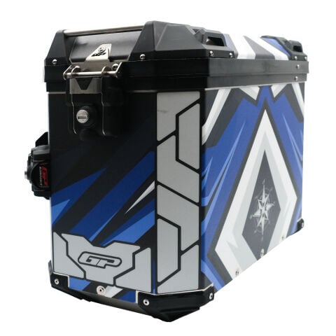 GP Kompozit DSN08 Universal 40 lt x 2 Desenli Alüminyum Motosiklet Yan Çanta Seti