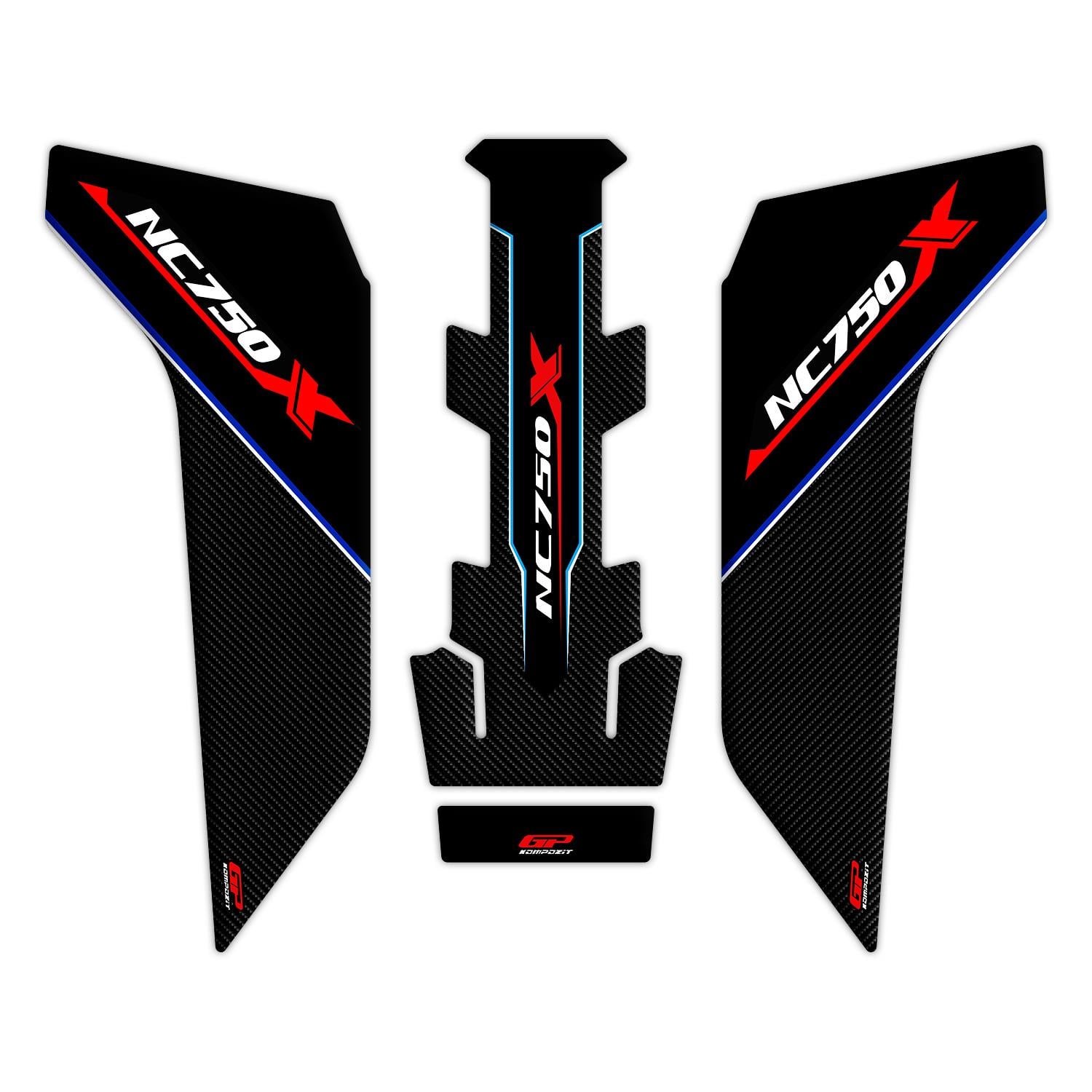 GP Kompozit Honda NC 750 X 2016-2020 Uyumlu Tank Pad Seti Mavi