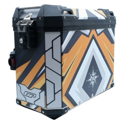 GP Kompozit DSN07 Universal 40 lt x 2 Desenli Alüminyum Motosiklet Yan Çanta Seti