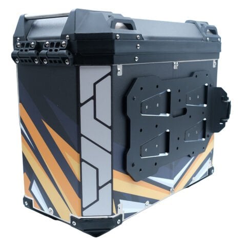 GP Kompozit DSN07 Universal 40 lt x 2 Desenli Alüminyum Motosiklet Yan Çanta Seti