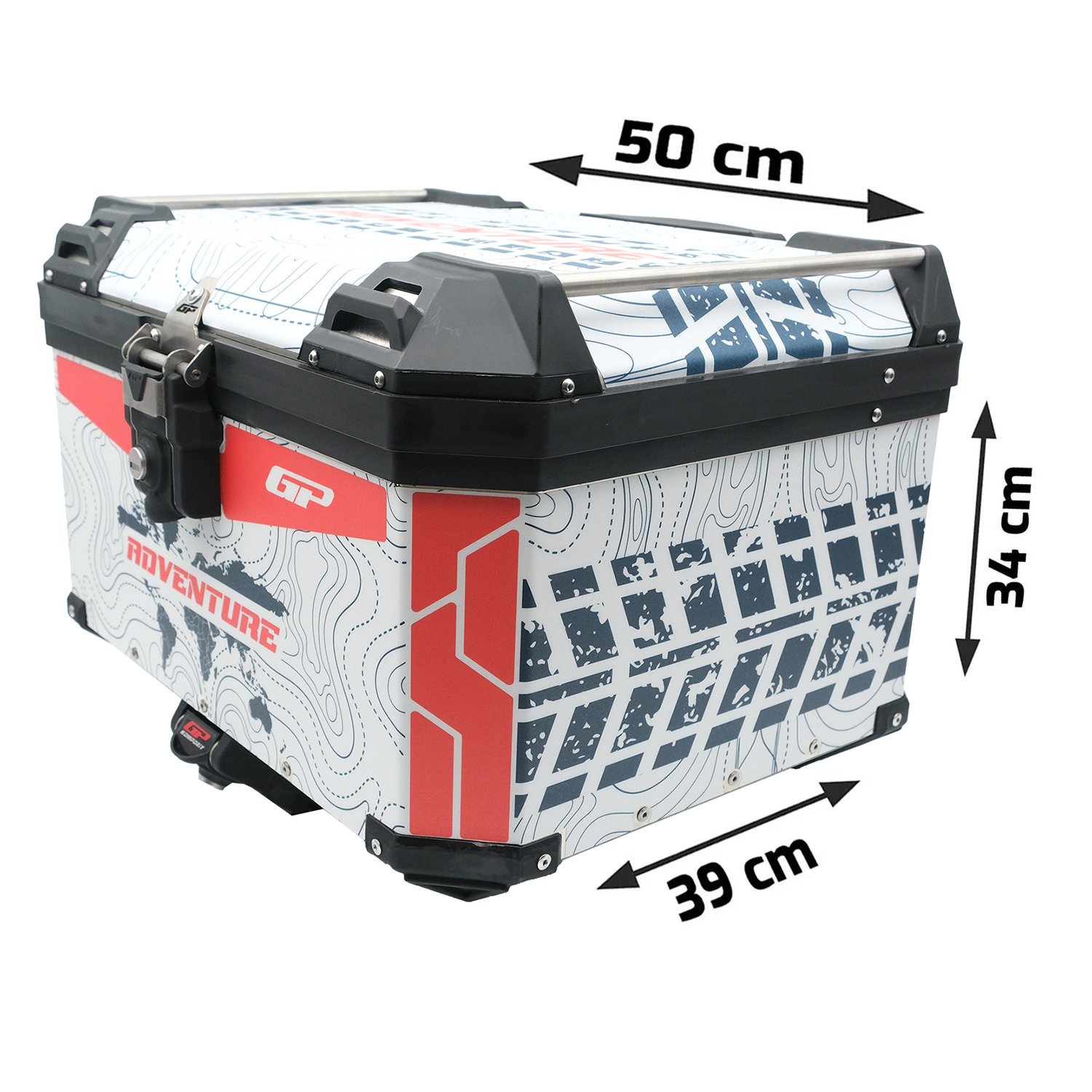 GP Kompozit DSN09 Universal 45 lt Desenli Alüminyum Motosiklet Çantası