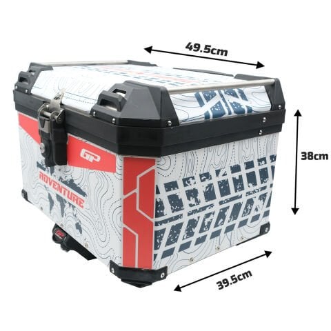GP Kompozit DSN09 Universal 57 lt Desenli Alüminyum Motosiklet Çantası