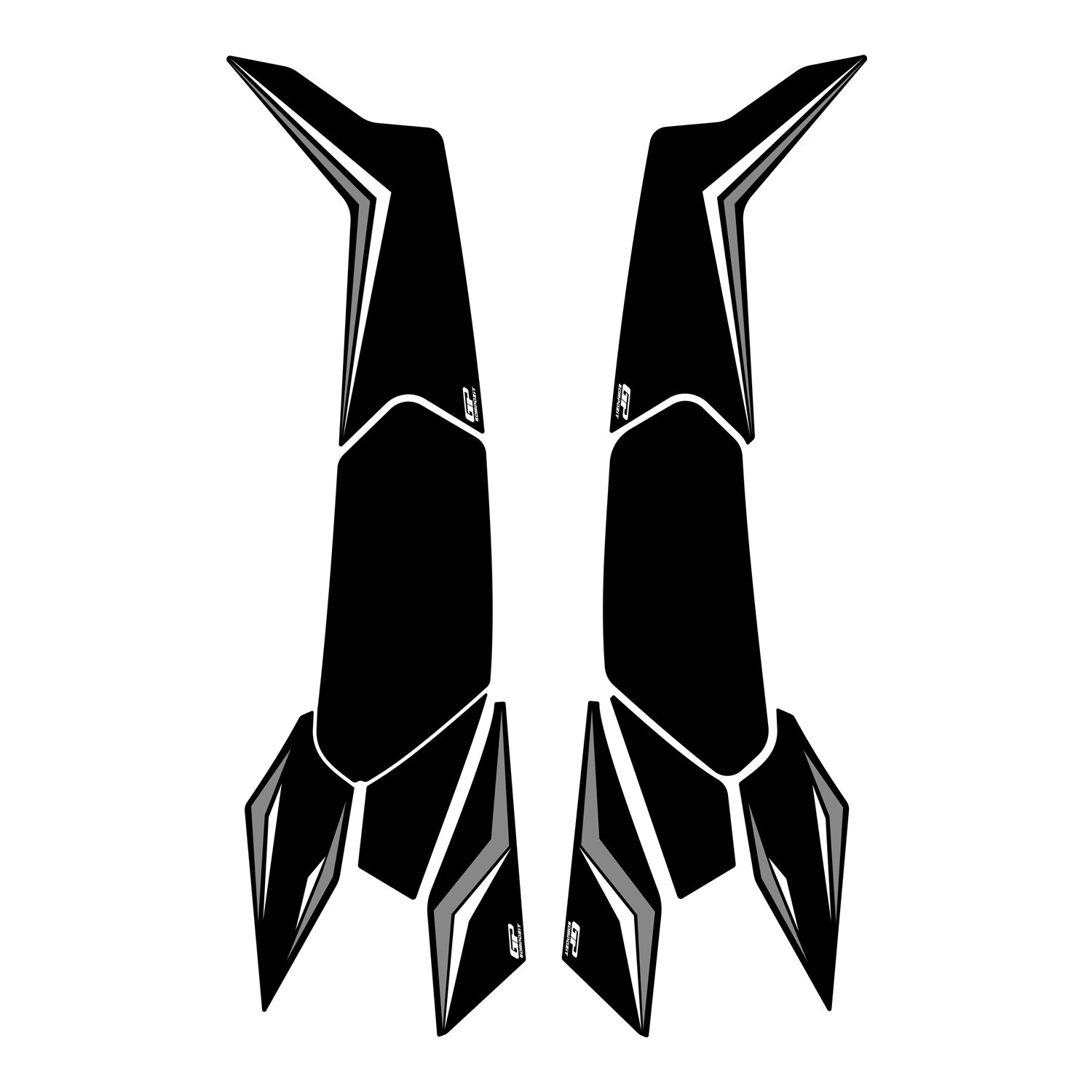 GP Kompozit Honda PCX 125 / 150 2025 Uyumlu Yan Alt Ayak Pad Gri