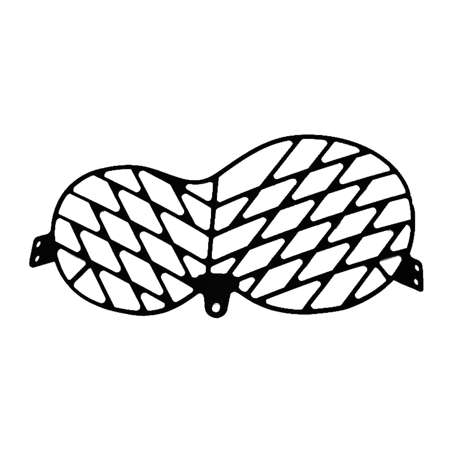 GP Kompozit Honda CRF250 Rally / CRF300 Rally 2017-2025 Uyumlu Alüminyum Far Koruma Siyah