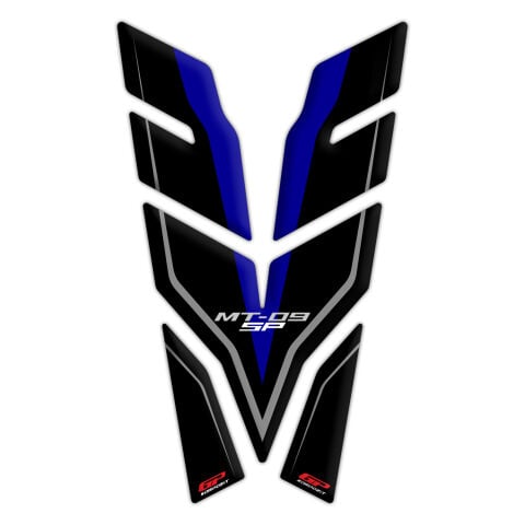 GP Kompozit Yamaha MT-09 SP 2021-2023 Uyumlu Tank Pad Seti Siyah-Mavi