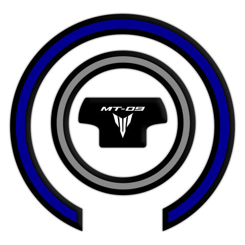 GP Kompozit Yamaha MT-09 2021-2023 Uyumlu Tank Pad Seti Siyah-Mavi