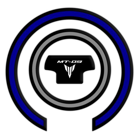 GP Kompozit Yamaha MT-09 2021-2023 Uyumlu Tank Pad Seti Siyah-Mavi