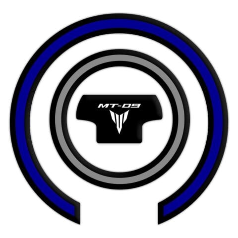GP Kompozit Yamaha MT-09 2021-2023 Uyumlu Tank Pad Seti Siyah-Mavi