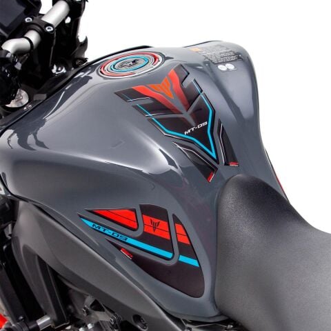 GP Kompozit Yamaha MT-09 2021-2023 Uyumlu Tank Pad Seti Kırmızı-Gri