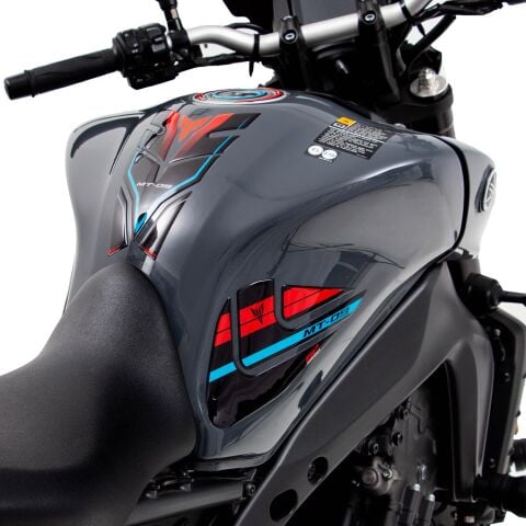 GP Kompozit Yamaha MT-09 2021-2023 Uyumlu Tank Pad Seti Kırmızı-Gri