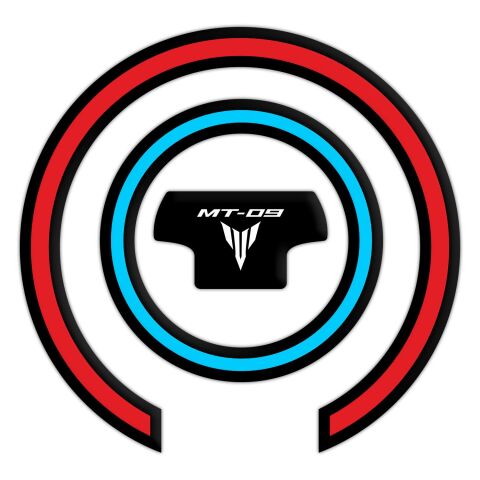 GP Kompozit Yamaha MT-09 2021-2023 Uyumlu Tank Pad Seti Kırmızı-Gri