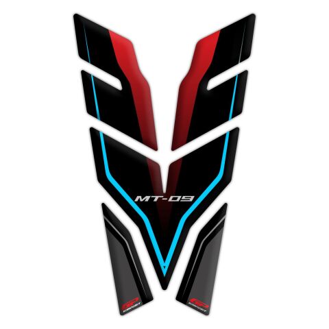 GP Kompozit Yamaha MT-09 2021-2023 Uyumlu Tank Pad Seti Kırmızı-Gri