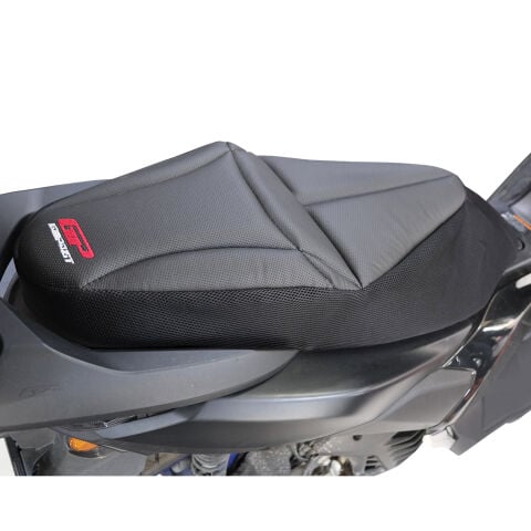 GP Kompozit Yamaha NMAX 125 / 155 2015-2026 Uyumlu Fileli Motosiklet Konfor Sele Kılıfı Siyah