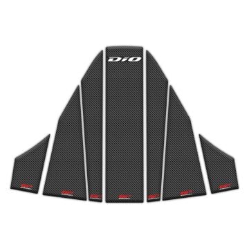 GP Kompozit Honda Dio 2021-2025 Uyumlu Tank Pad Seti Karbon