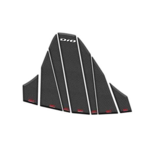 GP Kompozit Honda Dio 2021-2025 Uyumlu Tank Pad Seti Karbon