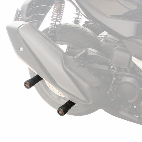 GP Kompozit Honda Forza 250 2018-2026 Uyumlu Egzoz Koruma Takozu Siyah