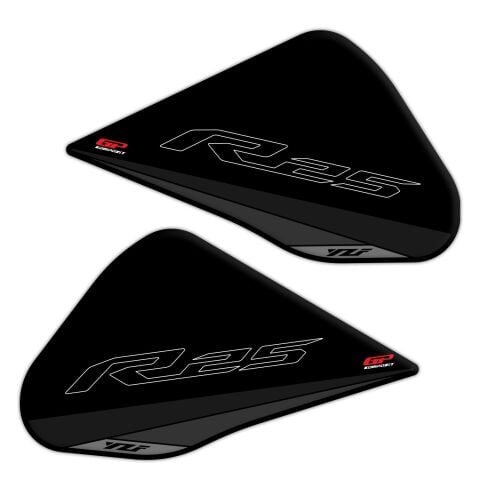 GP Kompozit Yamaha R25 2015-2018 Uyumlu Tank Pad Seti Siyah