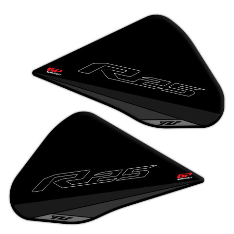 GP Kompozit Yamaha R25 2015-2018 Uyumlu Tank Pad Seti Siyah