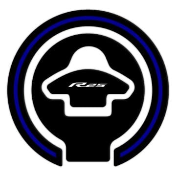 GP Kompozit Yamaha R25 2015-2018 Uyumlu Tank Pad Seti Mavi