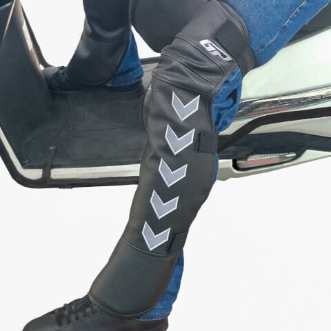 GP Kompozit Universal Bacak Koruma Örtüsü Siyah-Gri  (1 Adet Boyunluk Hediye)